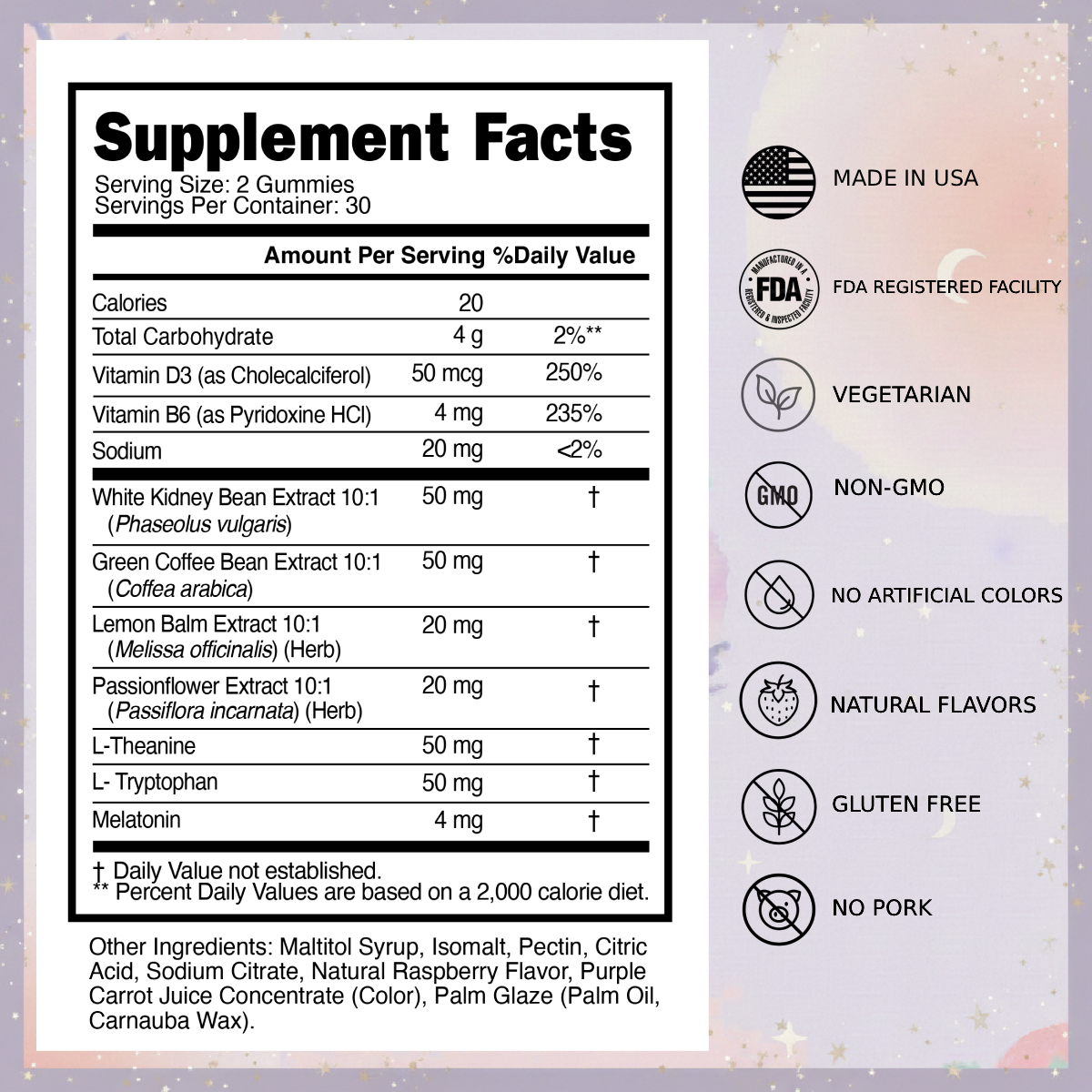  دريم - حلوى جيلاتينية لدعم النوم - عبوة تكفي لشهر واحد